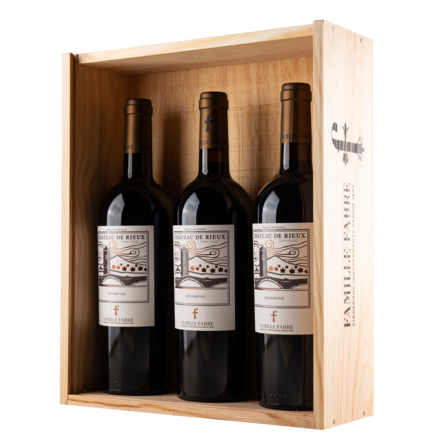 2022 Château de Rieux Demi-Muid Giftbox, AOP, 3x75 cl, Famille Fabre