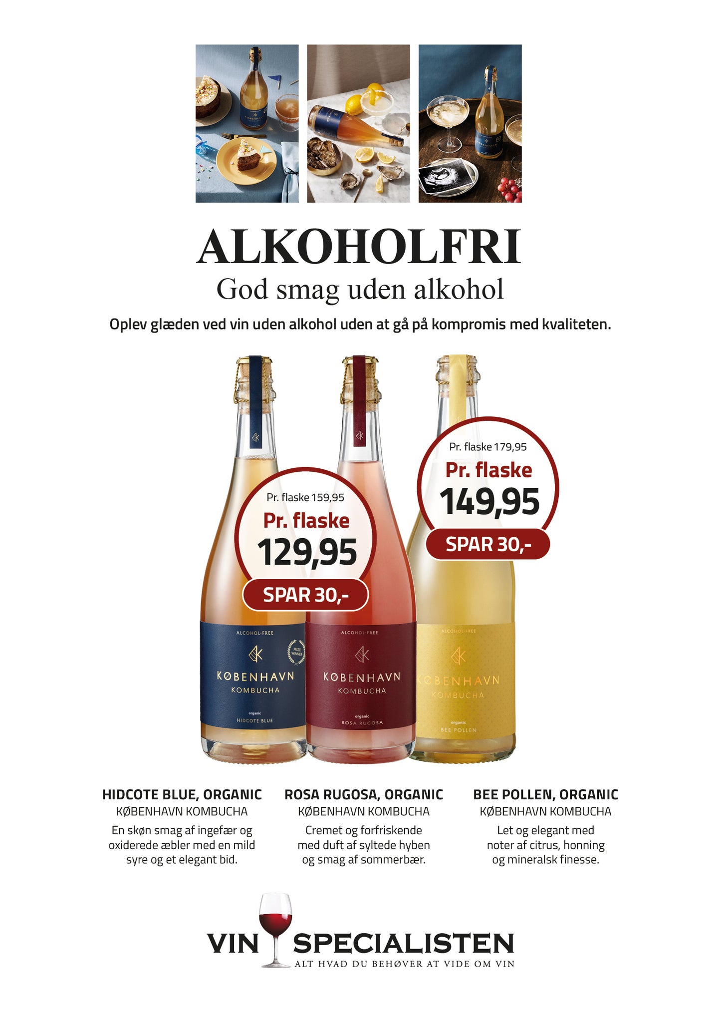 Rosa Rugosa Non Alcoholic Organic, 75 cl, København Kombucha