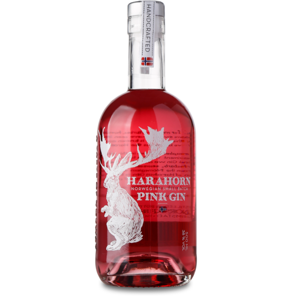 Harahorn Pink Gin 40%, 50 cl, Det Norske Brenneri