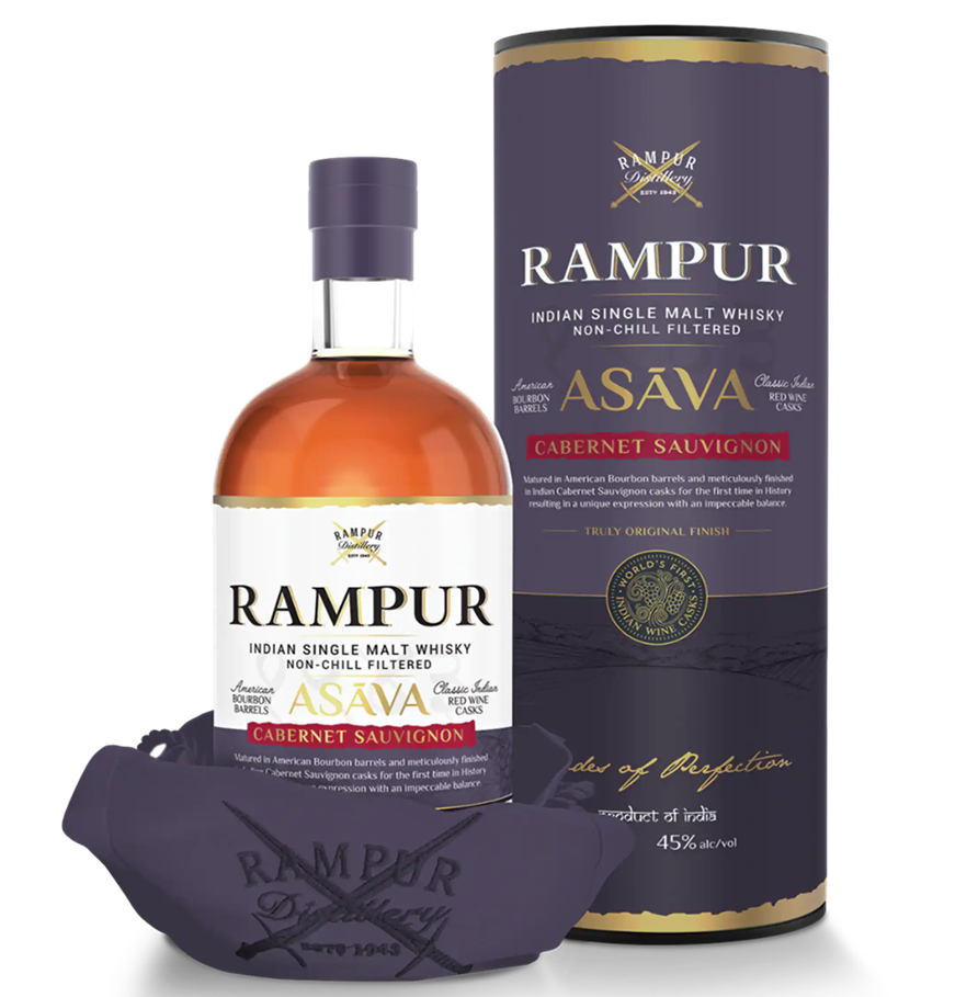 Rampur Asava Indian Single Malt Whisky, i gaveæske